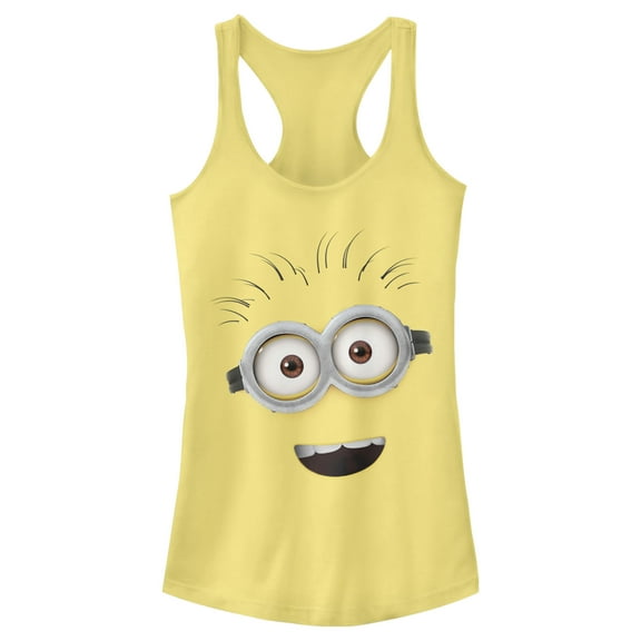 Junior's Despicable Me Minions Phil Big Face Racerback Tank Top Banana X Large