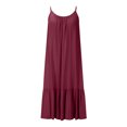 thumbnail image 3 of Maxi Dress for Women Casual Summer Sleeveless Spaghetti Strap Sundress Ruffle Tiered Flowy Beach Boho Long Dress, 3 of 7