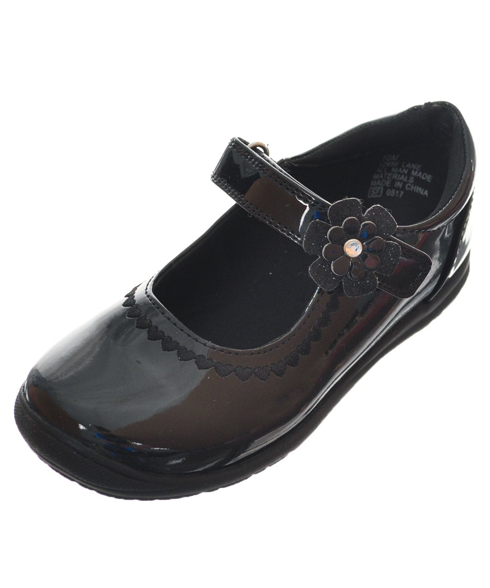 Girls Trumpette Too Brand Black or Silver Mary Janes Shoes Size 6-12 Months