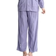 thumbnail image 1 of YFELWZ Womens Plus Size Post Shoulder Pants With Stick On Fasteners Recovery Tear Chemo Clothing Light Purple M, 1 of 7