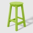 thumbnail image 6 of WestinTrends Malibu 24" HDPE Outdoor Patio Round Counter Height Bar Stool, Lime, 6 of 7