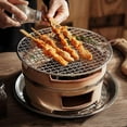 thumbnail image 4 of Grille de Barbecue Ronde 27Cm en Acier Inoxydable avec Moustiquaire Charbon Électrique Gaz Extérieur, 4 of 9