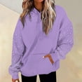 thumbnail image 2 of Women's Rhinestone Hooded Sweatshirt Diamond Pullover Bling Crystal Hoodie Casual Streetwear Y2K Vintage Aesthetic Loose Fall Fashion Cozy Loungewear Top, 2 of 9