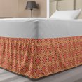 thumbnail image 1 of Geometric Bed Skirt, Diagonal Lines with Ornamental Shapes Arrangement Colorful Contemporary Design, Elastic Bedskirt Dust Ruffle Wrap Around for Bedding Decor, 4 Sizes, Multicolor, by Ambesonne, 1 of 2