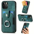thumbnail image 2 of Stylish iPhone 14 Pro Case with Artificial Leather & Retro Hardware Ring - Perfect Fit for Apple 14plus Card Case, 2 of 5