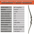 thumbnail image 2 of 60" Takedown Longbow Archery Wooden Archery Bow Included Fur Rest Pad Stringer Tool Tab String Nocks Right Hand for Hunting or Target, 2 of 8