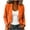 *1-Orange, variant on Women's Notched Lapel Single Button Blazer , Long Sleeve Office Suit Jacket For Women , Ladies' Business Blazer with Pockets,Beige,S-3XL