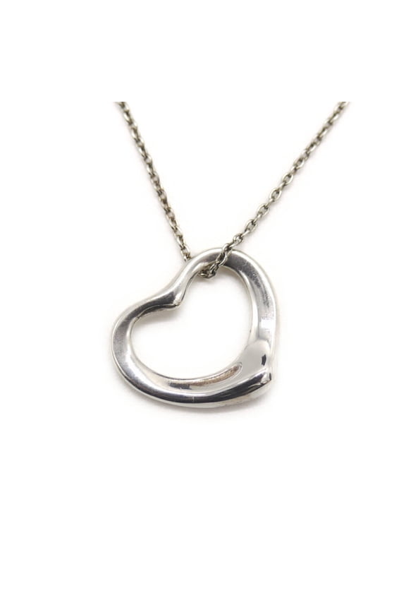 Pre-Owned TIFFANY & Co. Tiffany Elsa Peretti Heart Pendant Necklace Silver 925 Azuki... (Good)