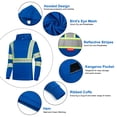 thumbnail image 2 of ProtectX High Visibility Long Sleeve Shirts Reflective Hi Vis Safety Shirt for Men Class 3 Construction Shirt 1 Pack Hoodie Blue X Large, 2 of 6
