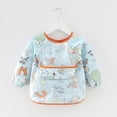 thumbnail image 1 of Mono para niños, impermeable, de manga larga, antiadherente, ropa de comer para bebés, delantal, babero de algodón para niños, 1 of 5
