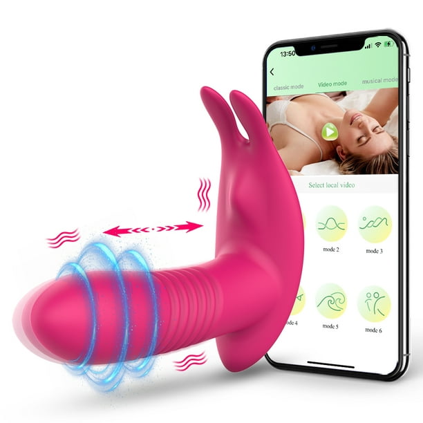 XBONP Thrusting Dildo Vibrator Wearable Sex Toys for Women, Clitoral G Spot  Vibrator with APP Remote Control, Waterproof Sex Toy for Women or Couples,  Red 