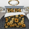thumbnail image 2 of Designart "Sunny Rustic Sunflower Field II" Yellow Floral Bedding Covert Set - Cottage Bed Set With 2 Shams, 2 of 5
