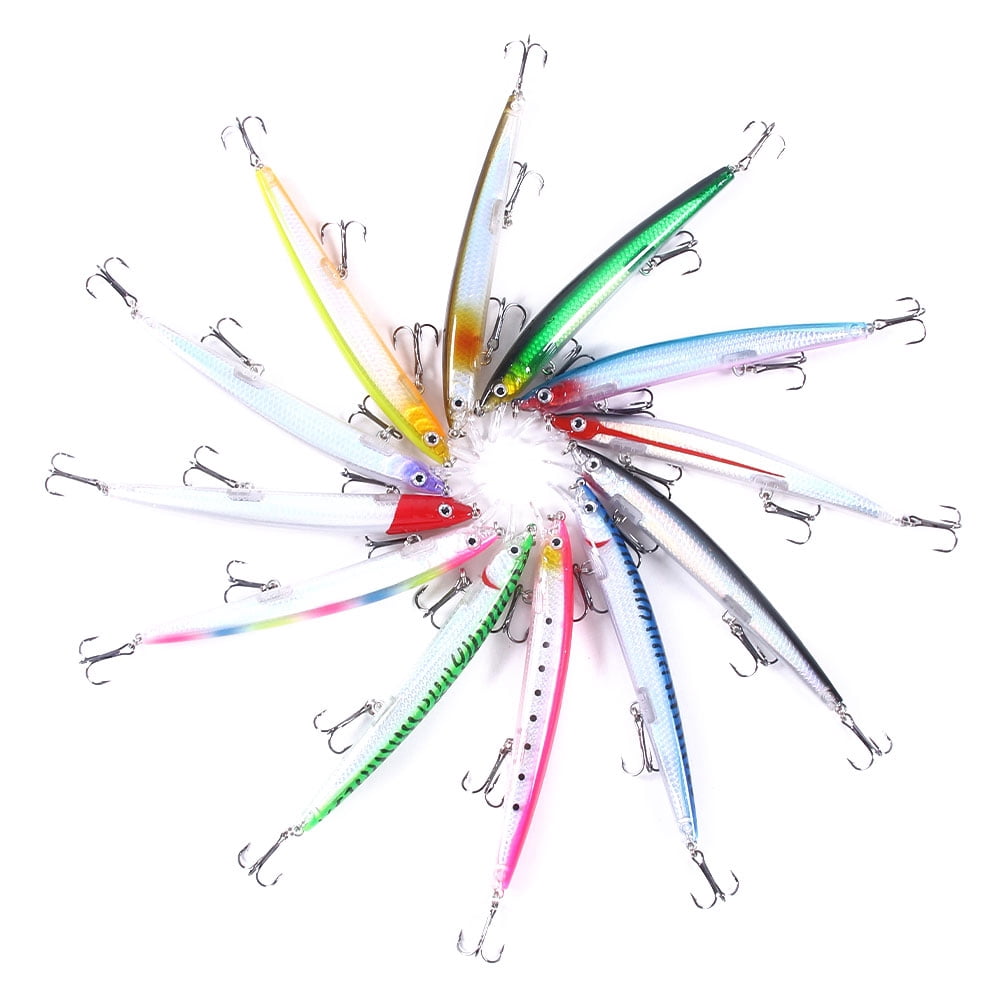 HENGJIA Fishing Lures Large Hard Bait Minnow VIB Lure with Treble Hook Life-Like Swimbait Fishing Bait Popper Crankbait Sinking Lure for Bass Trout Walleye Redfish