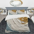 thumbnail image 2 of Designart "Vibrant Spirals in Gold and Blue II" Abstract Spirals Bedding Covert Set - Abstract Gold Modern Bed Set With 2 Shams, 2 of 6