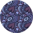 thumbnail image 1 of Ahgly Company Machine Washable Indoor Round Transitional Medium Slate Blue Area Rugs, 5' Round, 1 of 7