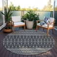 thumbnail image 6 of Addison Rugs Chantille Indoor/Outdoor Transitional Boho Gray Washable Round Rug, 8' x 8', 6 of 6