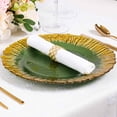 thumbnail image 2 of 13 Inch Glass Charger Plates Set of 4, Glass Chargers Service Plates for Wedding Reception, Green Glass Chargers for Dinner Plates With Gold Trim for Wedding Parties Events, 2 of 8
