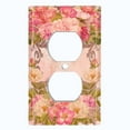 thumbnail image 2 of Metal Light Switch Plate Outlet Cover Red Pink Rose Frame Wallpaper ROS024, 2 of 13