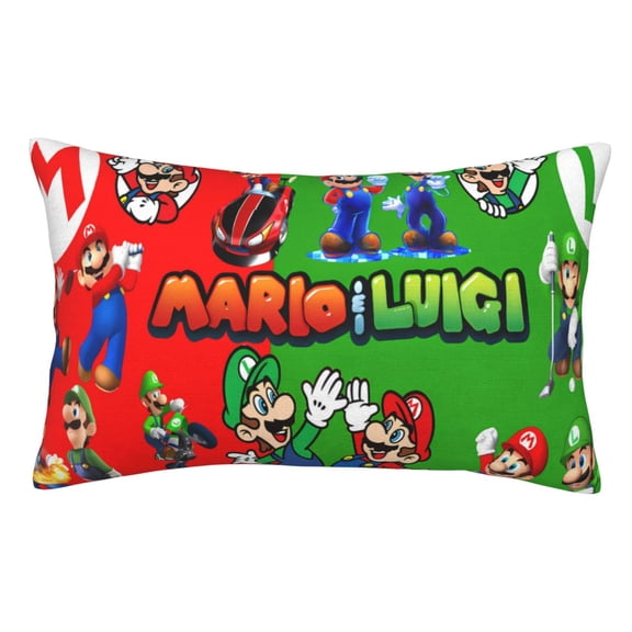 Saiise Mario Ai Printed Pillowcases with Envelope Closure, Gift for Women Men-14"x20" (Pillow not included)