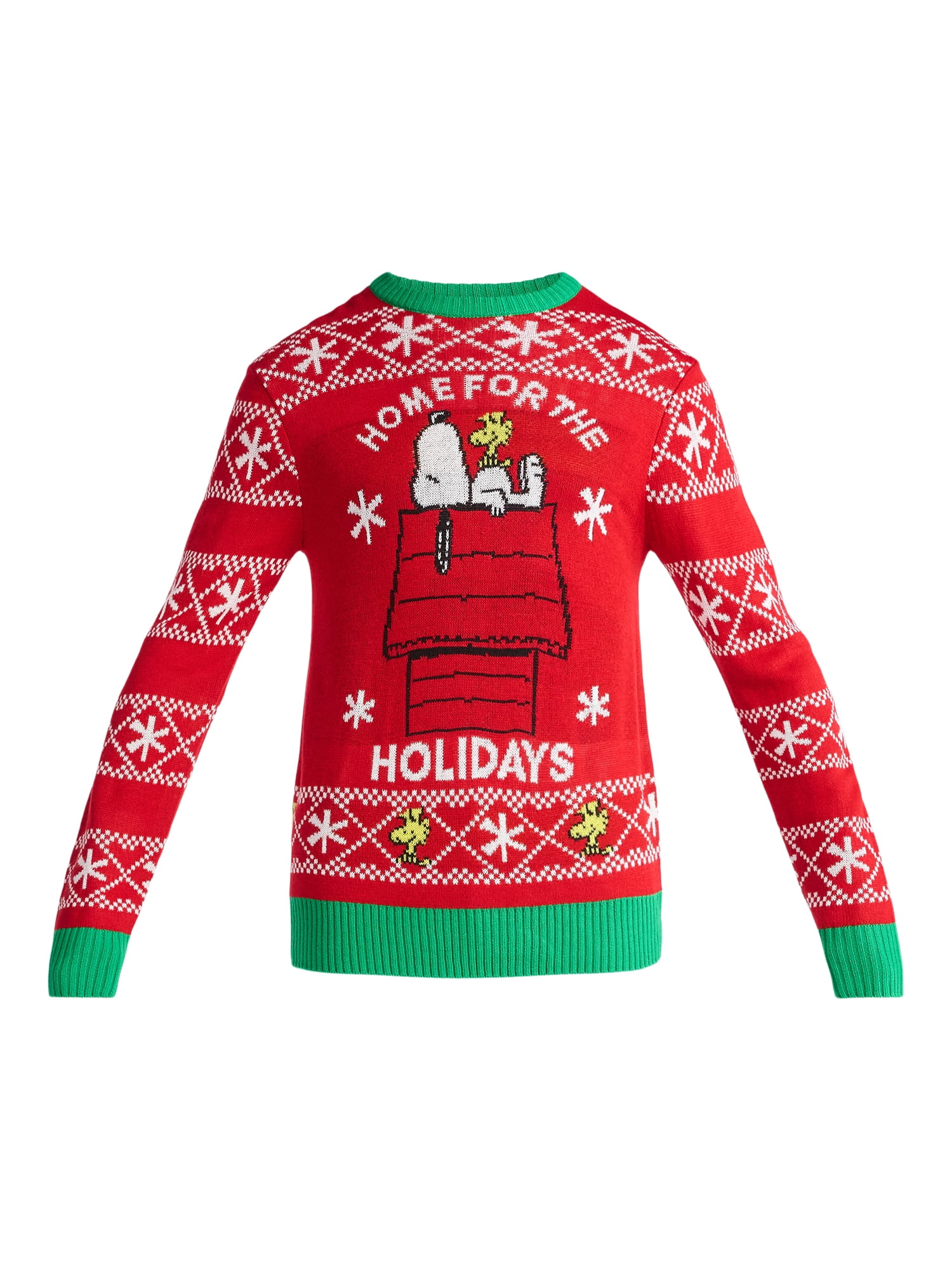 Peanuts Snoopy Men's and Big Men's Holiday Sweater Ugly Sweater, Sizes S-2XL