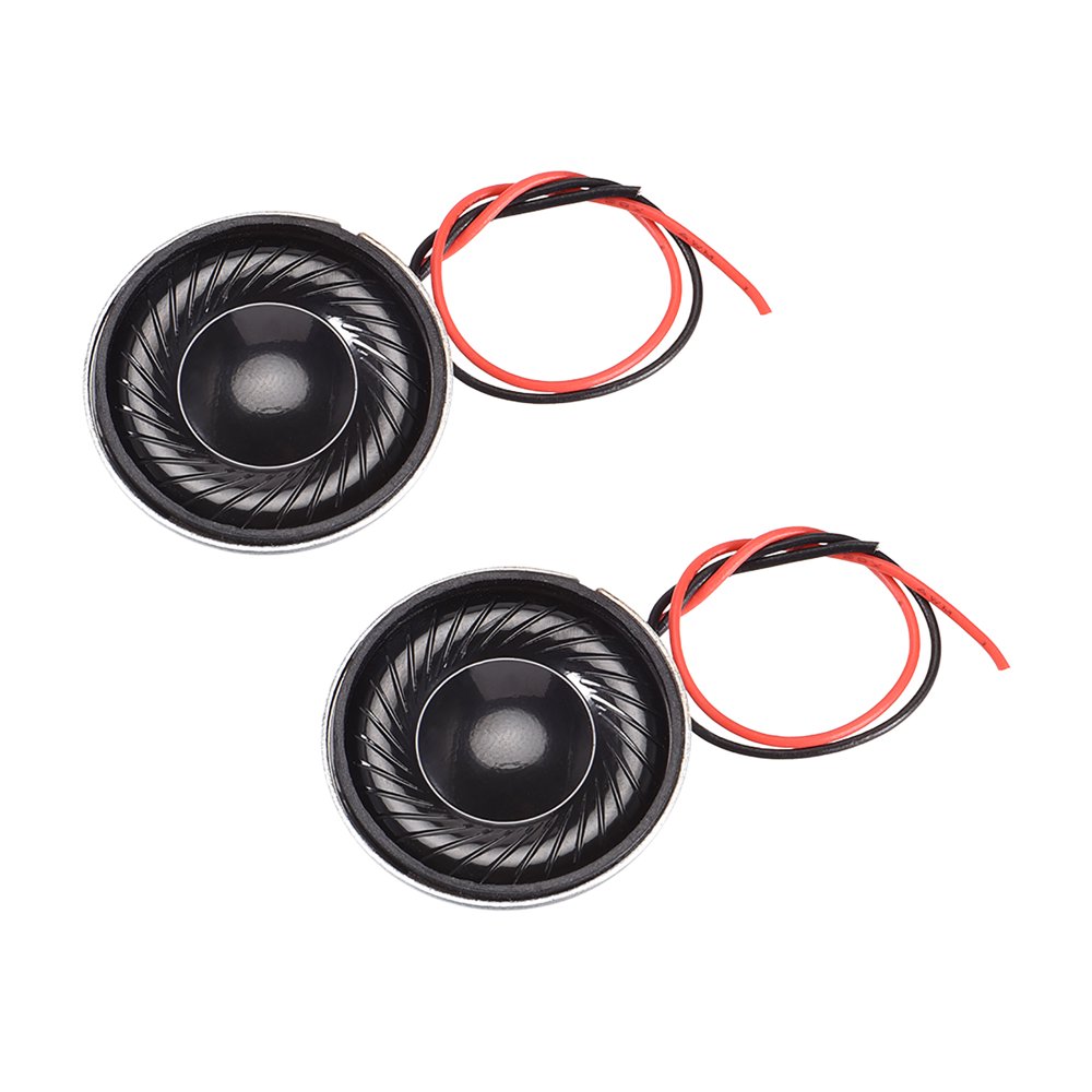 2W 8 Ohm Micro Internal Speaker Loudspeaker 28mm Dia with Wire 2PCS