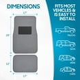 thumbnail image 6 of BDK Premium 4PC Set of Carpet Car Floor Mats with Vinyl Safety Heel Pad for Car, Truck, SUV, Coupe Sedan, Light Gray (MT-100-LG), 6 of 9