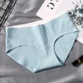 thumbnail image 4 of Deepwonder Japanese Striped Plant Wormwood One Piece Seamless Soft Breathable Antibacterial Color Matching Mid-waist Girl Brief Version, 4 of 5