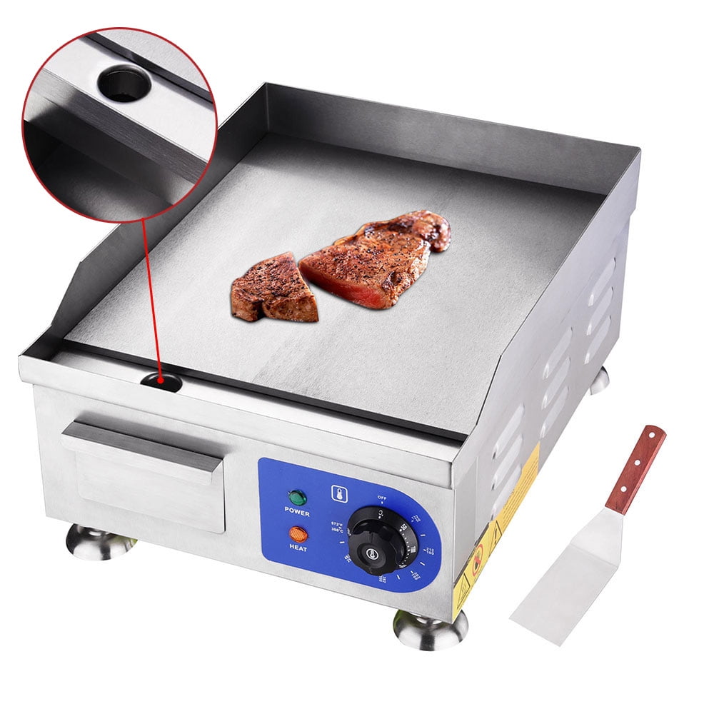 Yescom Commercial Electric Griddle 1500w 14 Countertop Stainless