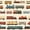 Orange Red Green, variant on Castle Fairy Cartoon Vintage Train Black Out Curtains for Kids, Colorful Locomotive Curtains Pack of 2 (42x63 Each) for Bedroom, Blue Red Green