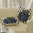 thumbnail image 6 of Fall Pillow Covers 18x18 Inch Set of 2 Dark Blue Pumpkin Polka Dot Fall Decor Pillowcase Autumn Thanksgiving Decorative Outdoor Throw Pillow Covers Linen Farmhouse Cushion Case for Couch Home, 6 of 6
