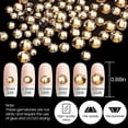 thumbnail image 5 of 2120 Pcs Champagne Gold Crystal Nail Rhinestones Round Beads Flatback Glass Gems Stones Multi Shapes Sizes Gold Rhinestones Nail Crystals for Nail DIY Crafts Clothes Shoes Jewelry, 5 of 7