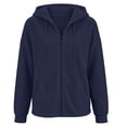 thumbnail image 7 of Aihuaihua Zip Up Hoodie Women Oversized 2026 Zip Up Y2K Hoodies Casual Long Sleeve Sweatshirts Fall Spring Track Jackets (Navy,M), 7 of 7