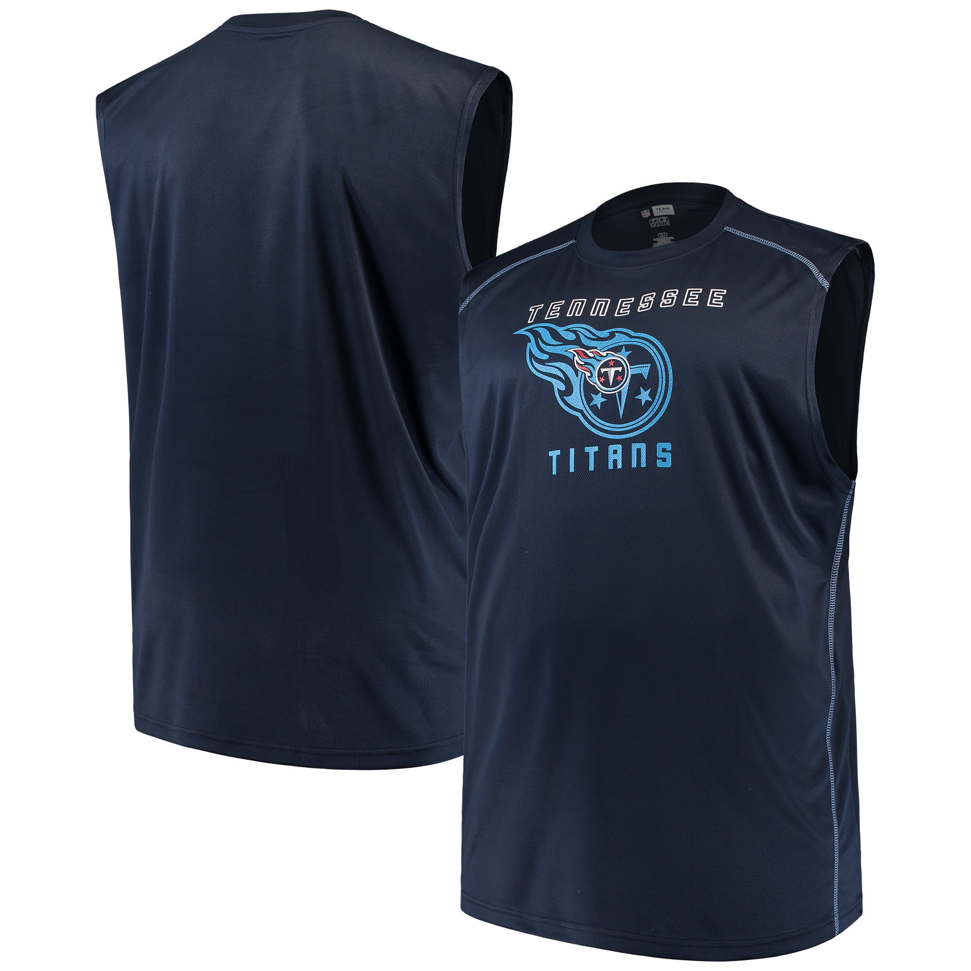 Men's Majestic Navy Tennessee Titans Big & Tall Endurance Test Muscle 