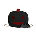 thumbnail image 2 of Pumpkin-Shaped Leather Crossbody Bag Chain Shoulder Bag Halloween Commuting Purse 8.6x7x2.9 inch(Black), 2 of 6