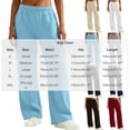 thumbnail image 6 of CaComMARK PI Cargo Sweatpants for Women Wide Leg Baggy Drawstring High Waisted Pants Casual Loose Sweatpants with Pockets Gray, 6 of 9
