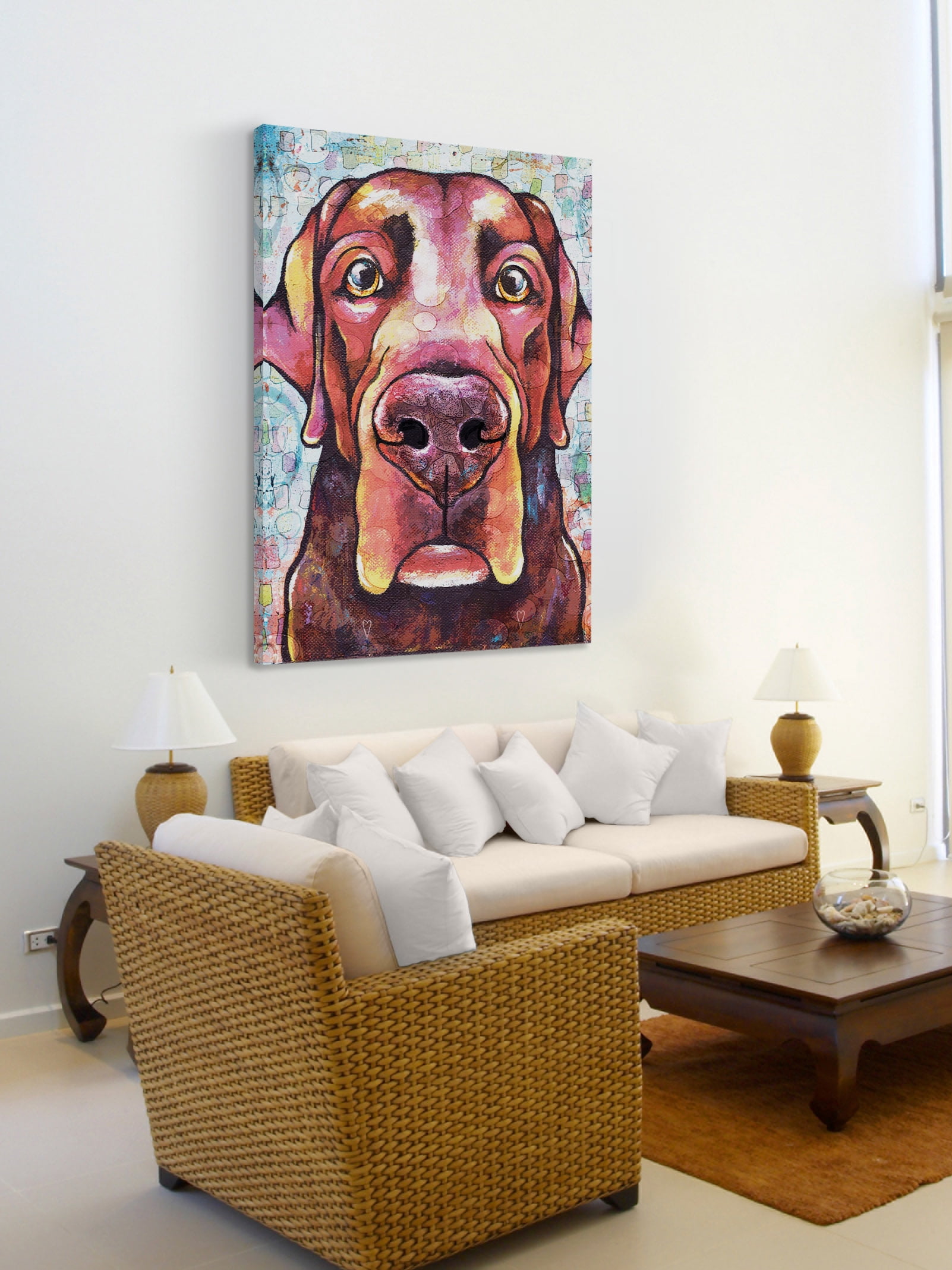"Lab Pop Art" Painting Print on Wrapped Canvas
