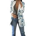 thumbnail image 4 of Ketyyh-chn99 Women Blazers 2023 Long Sleeve Open Front Cardigan Coat Blue,M, 4 of 5