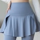thumbnail image 5 of Pantalones de yoga ajustados con parches para mujer, conjunto de dos piezas con falda y bolsillo para teléfono, pantalones de yoga deportivos sin costuras que realzan los glúteos y jogging, 5 of 5