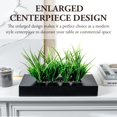 thumbnail image 3 of Plantas de césped verde artificial en maceta de madera de 35 cm, 3 of 7