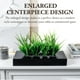 thumbnail image 3 of Plantas de césped verde artificial en maceta de madera de 35 cm, 3 of 7
