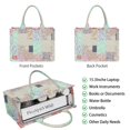 thumbnail image 2 of Large Capacity Tote Bag,Pioneer Flower Floral Print Pattern Handbag Fashion Luxury Tote Bag,15.7"x13"x 5.1" Inches,Laptop Compatible, 2 of 6