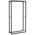 thumbnail image 1 of vidaXL Support de Rangement pour Bûches de Bois, Support Empilable en Acier Noir Mat, 1 of 6