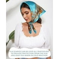 thumbnail image 5 of AWAYTR Silk Scarves 4 Pcs Satin Square Head Scarves 60cm Women Print Silk Like Neck Scarf Hair Sleeping Wraps Hair kerchief, 5 of 15