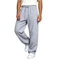 thumbnail image 2 of Yongwang Mens Fashion Sweatpants Open Bottom Drawstring Elastic Waist Sweatpants Lightweight Casual Comfy Trousers with Pocket, 2 of 6