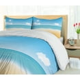 thumbnail image 5 of Ambesonne Beach Duvet Cover Set, Relaxing Sunny Seaside, 2-Calking, Sand Brown Sky Blue, 5 of 7