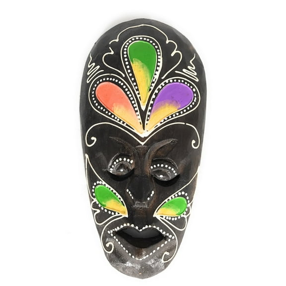 Tribal Tiki Mask 8" Floral - Primitive Art | #wib370420b