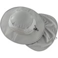 thumbnail image 4 of czcpp-UPF50+ Mens Sun Hat with Neck Flap Wide Brim Mesh Fishing Hat Windproof Safari Hat Light Grey, 4 of 4