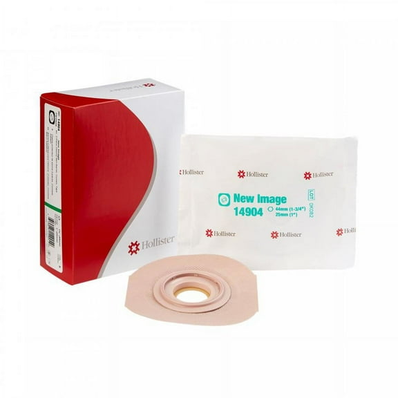 FlexTend Ostomy Barrier, Pre-Cut, Extended Wear Adhesive Tape, 44 mm Flange, 1 Inch Opening, Green Code System, 5 Count