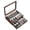 Walnut, variant on 3-Layer Knife Display Case, Knife Collection Display Holder with Glass Lid & Drawers (Walnut)