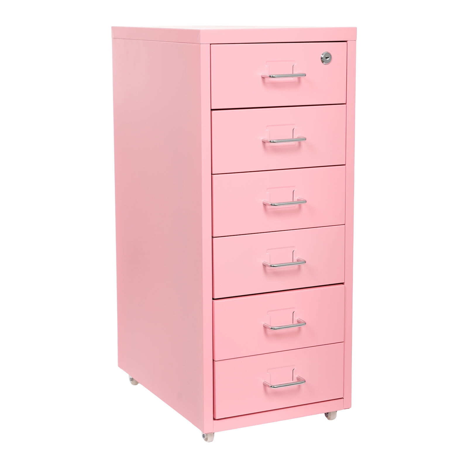 6-layer Vertical File Cabinet, Metal File Cabinet with Lock, Filing Cabinet